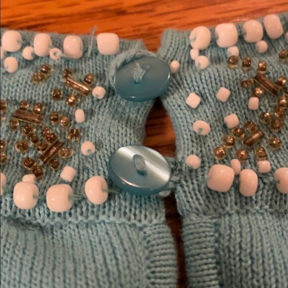 Loft sleeveless knit beaded high neck top - Picture 7 of 7